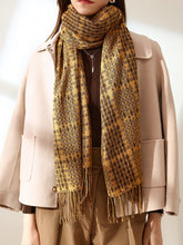 Plaid Fringe Hem Scarf Sai Feel